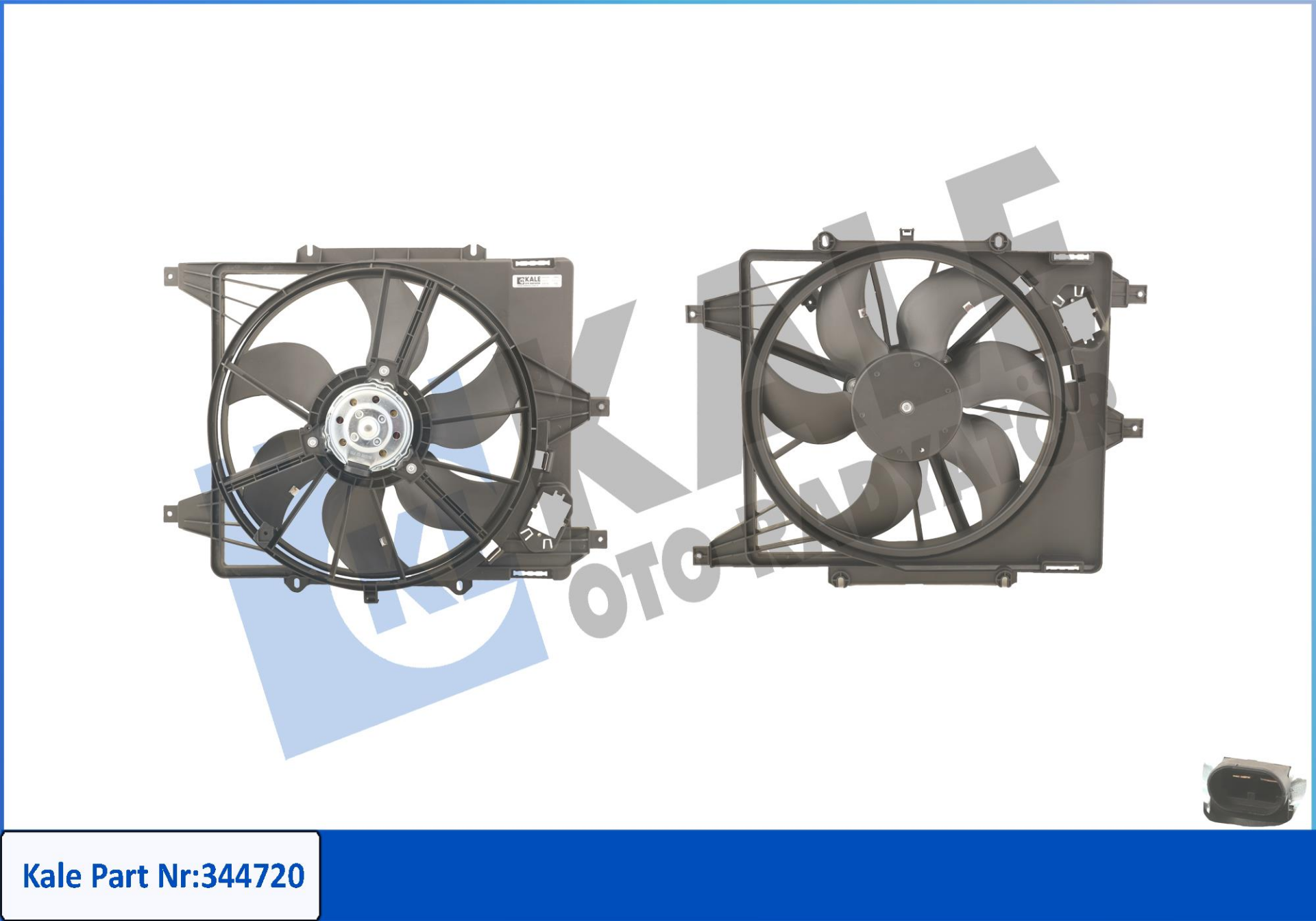 344720 KALE OTO RADYATÖR FAN MOTORU DAVLUMBAZLI KLİMALİ ( RENAULT THALİA I SYMBOL II TRAFIC II KANGOO 97 = / MEGANE I SCENİC I 99-03