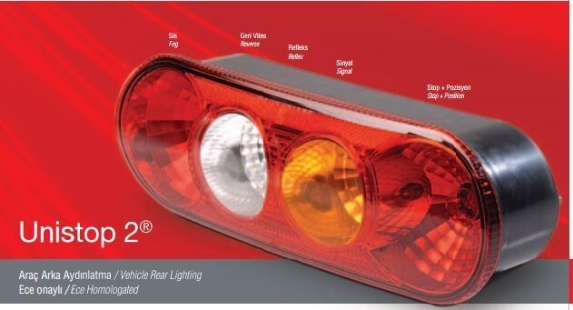 ARKA STOP LAMBASI (4 LU OVAL TIP) SAG/SOL TRANSIT V184 00>06 V347 PIKAP 06>14 DUYLU