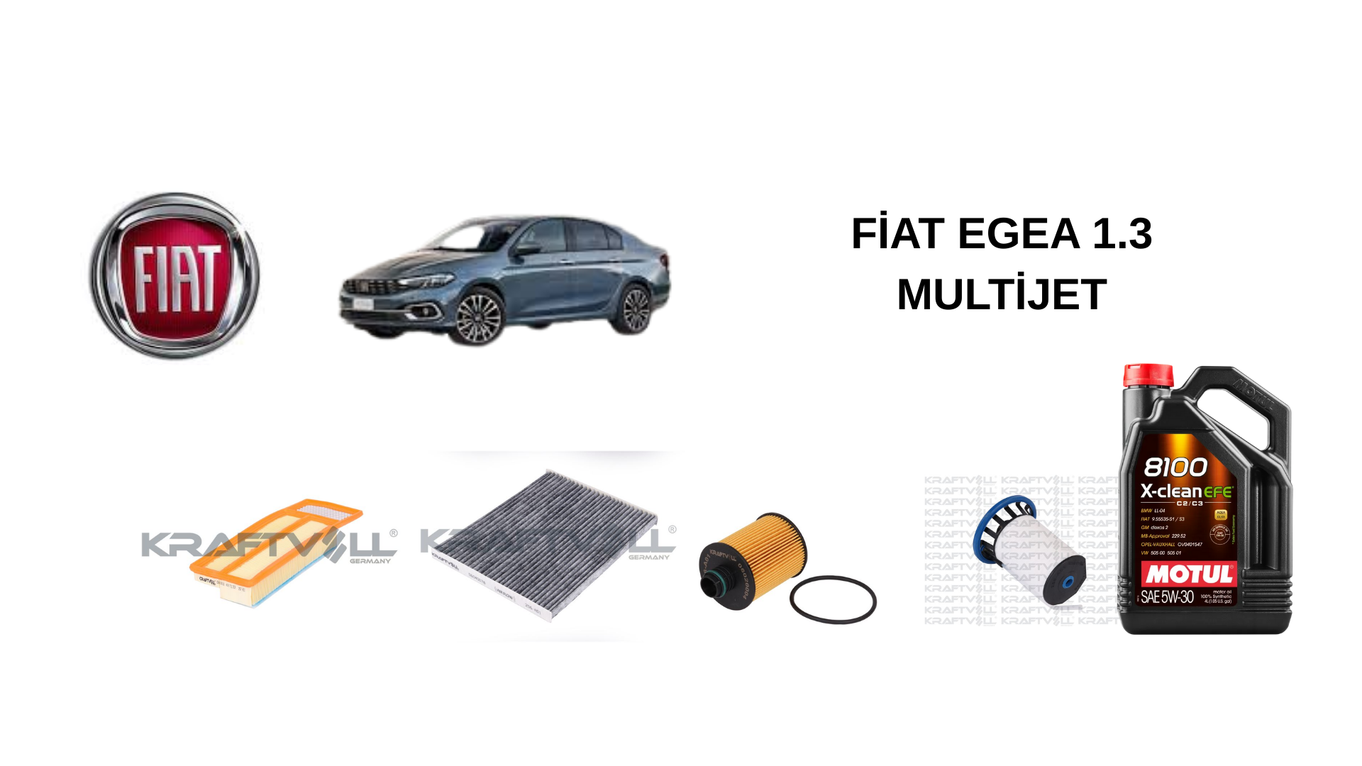 Fiat Egea 1.3 Multijet EURO5/6 Klimalı Periyodik Bakım Seti 2015>