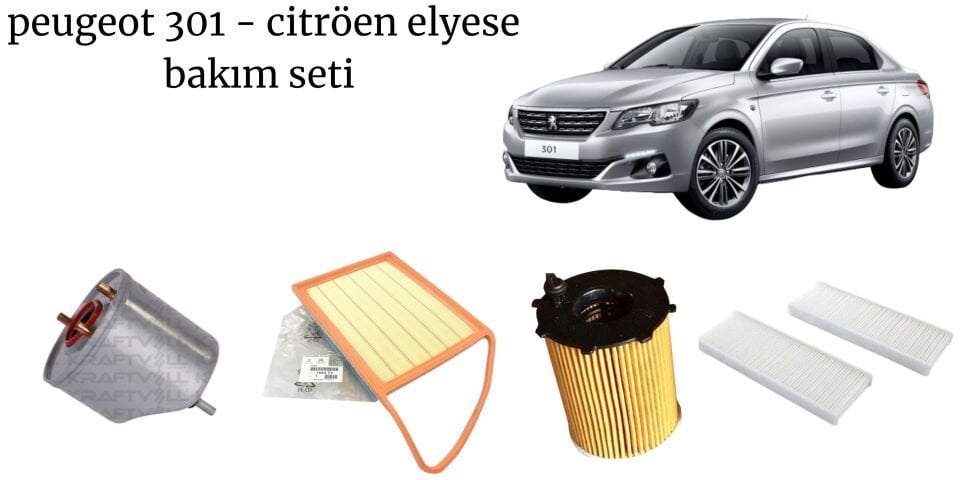 PEUGOUT 301-CİTROEN C-Elysee 2012-2019 EURO5 DİZEL PERİYODİK BAKIM SETİ