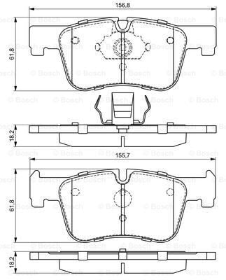 BOSH FREN BALATASI ÖN BMW F20 F21 F30 F31 F32 F33 0 986 484 689