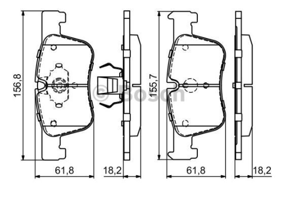 BOSCH FREN BALATASI ÖN BMW F20 F21 F30 F31 F32 F33 0 986 484 689