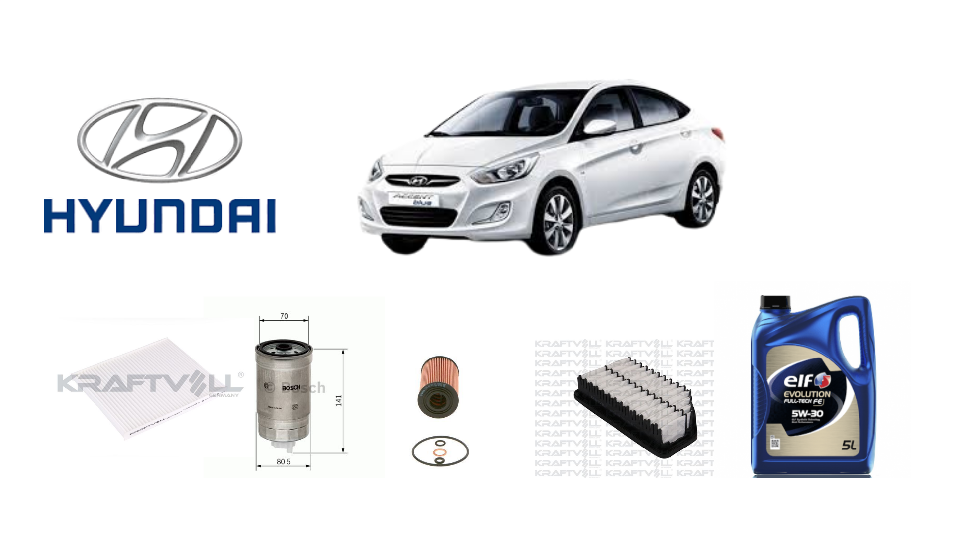 HYUNDA ACCENT BLUE 2012> PERİYODİK BAKIM SETİ