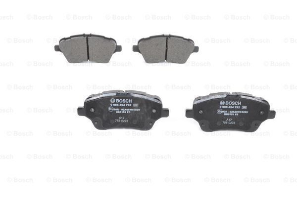 BOSCH 0986494792 ÖN FREN BALATASI FORD COURİER 2014> B MAX 2012> FİESTA 2013>