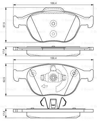 BOSCH 0986495066 ÖN FREN BALATASI FORD CONNECT 1.8 TDCI 2002>
