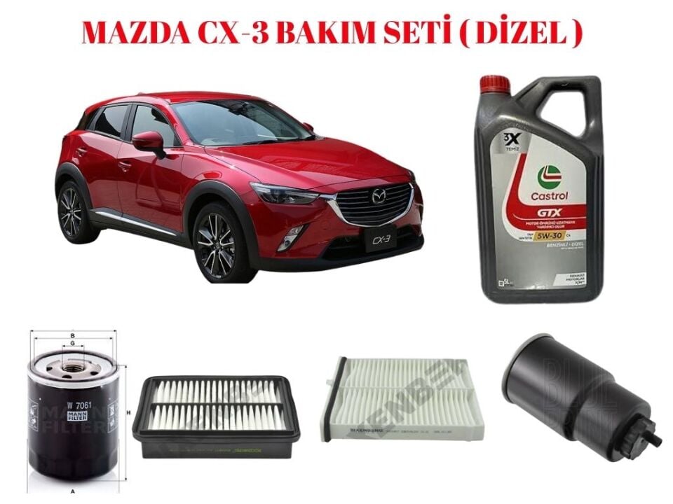 MAZDA CX-3 DİZEL 2015 > BAKIM SETİ MOTOR YAĞI İLE BİRLİKTE