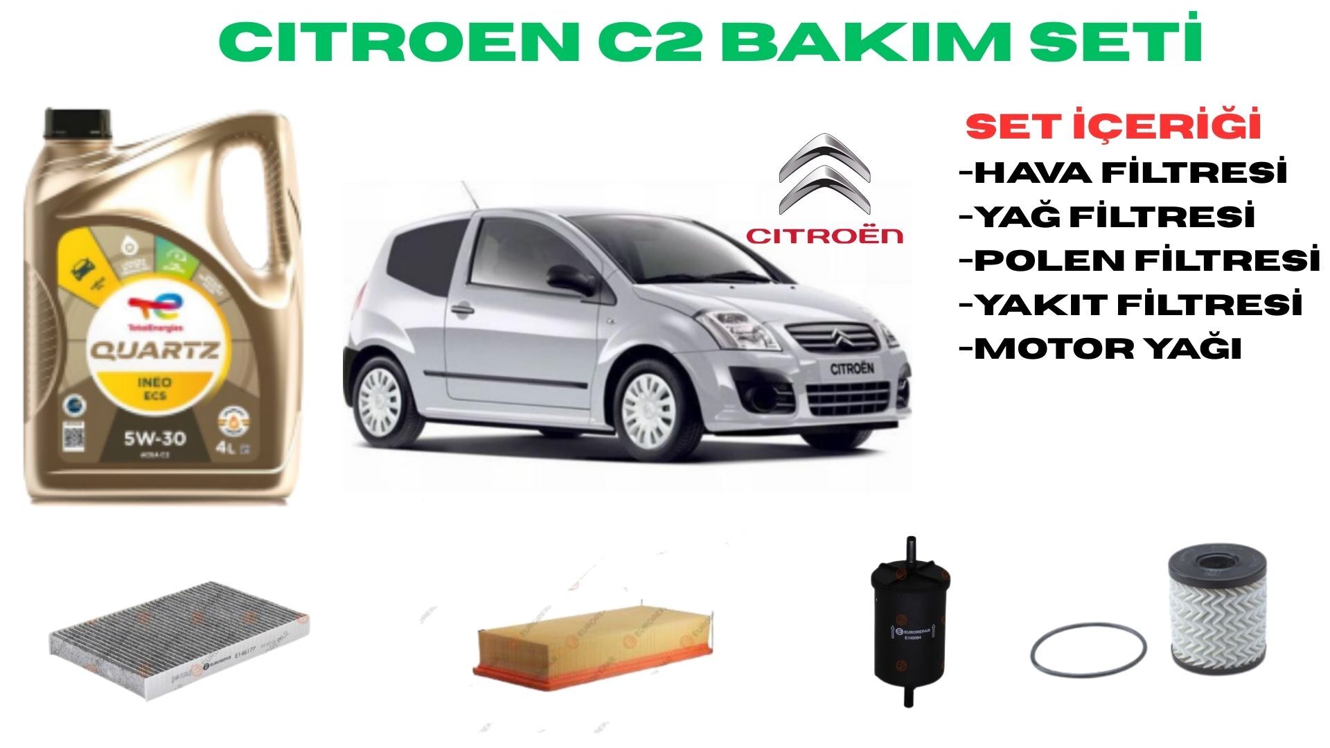 CITROEN C2 BAKIM SETİ