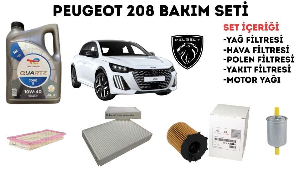 PEUGEOT 208 BAKIM SETİ
