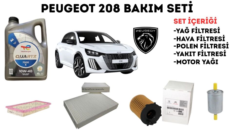 PEUGEOT 208 BAKIM SETİ